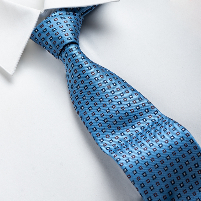 蓝色领带商务正装男士领带7cm 套装定制logo
