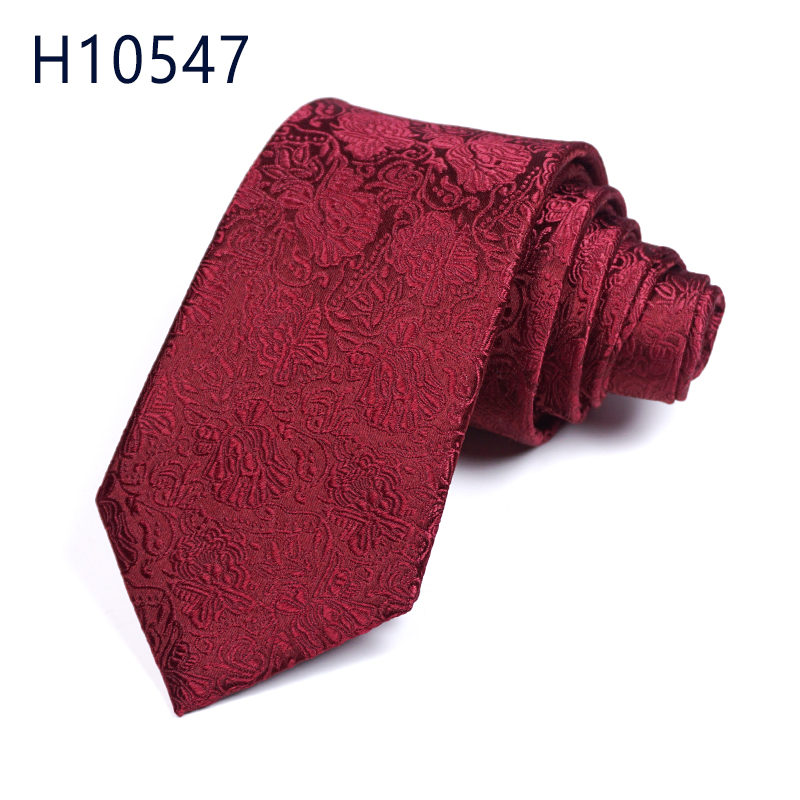 时尚腰果花型领带男士色织涤丝领带生产厂家