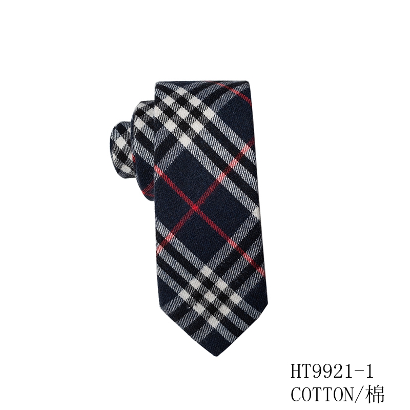 源头厂家现货2021新款棉格子领带商务正装领带