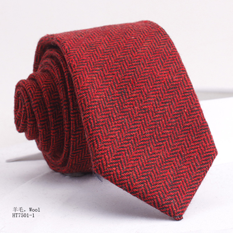 羊毛加厚领带秋冬保暖时尚男士领带