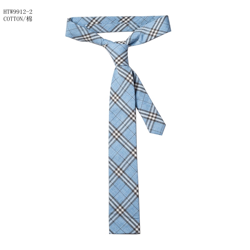 窄领带平头女士休闲条纹格子小领带