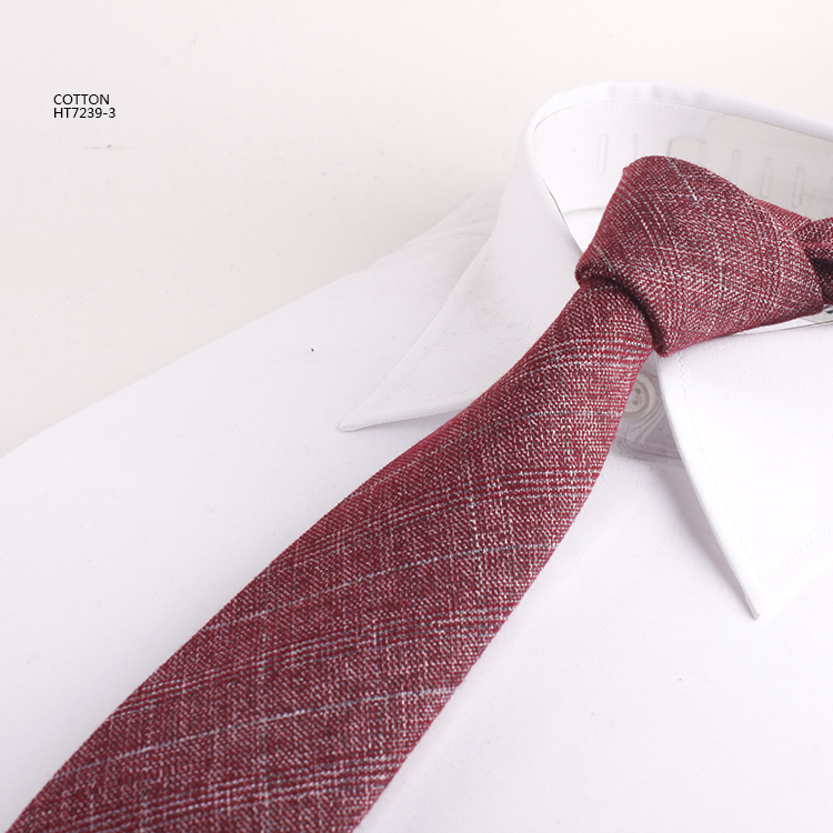 休闲文艺复古潮领带棉质正装男士领带