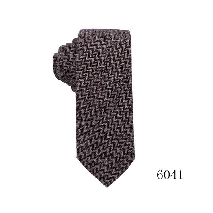 TONIVANI-516羊毛领带 秋冬素色男士商务办公室西装领带