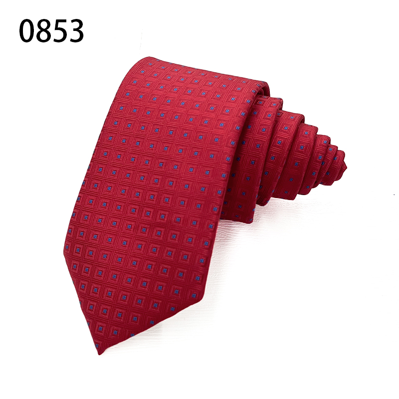 TONIVANI-592红色领带爸爸搭配上班领带点子款