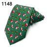 TONIVANI-647绿色圣诞男士领带批发涤丝外贸男式领带厂家