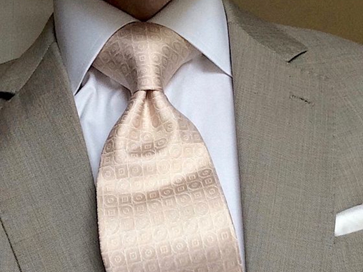 涤丝提花170CM门幅面料标记领带裁剪-【汉森领带】