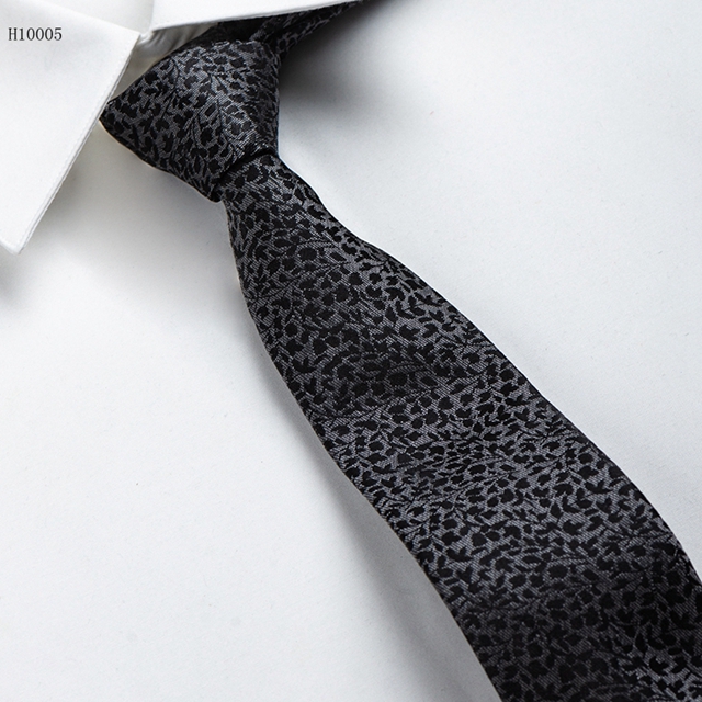 黑色领带7.5cm宽商务休闲领带现货批发零售