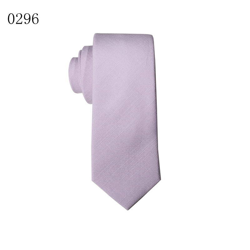 素色棉质休闲领带男士西装百搭领带