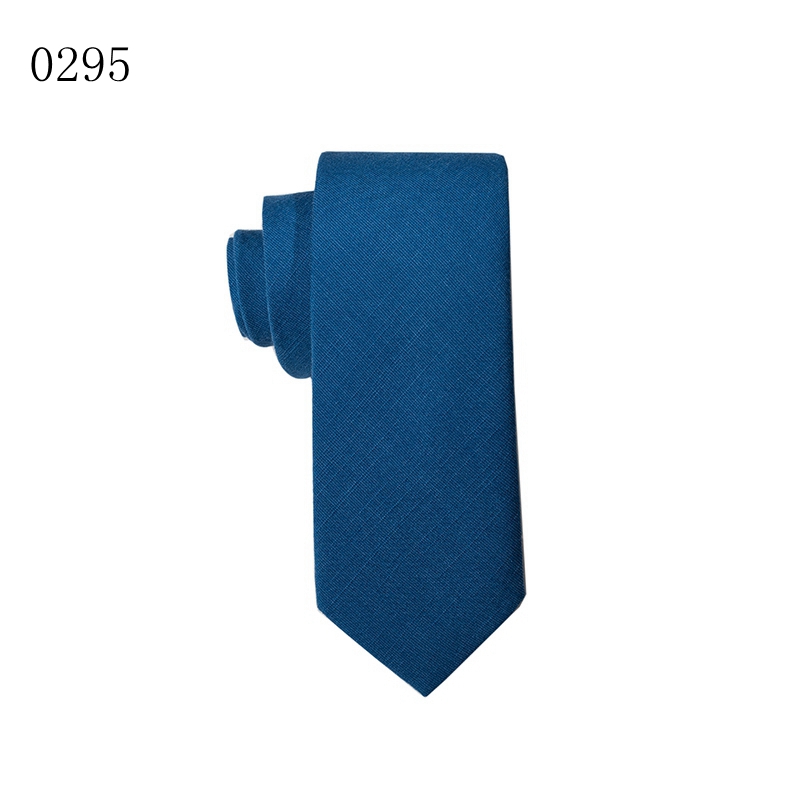 素色棉质休闲领带男士西装百搭领带