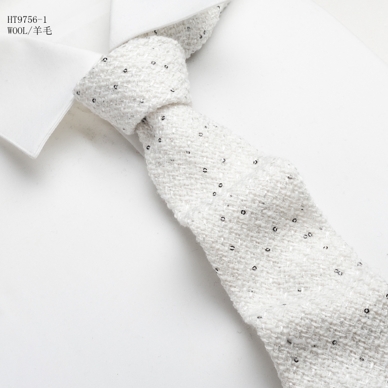 羊毛条纹素色厚领带手打西装领带