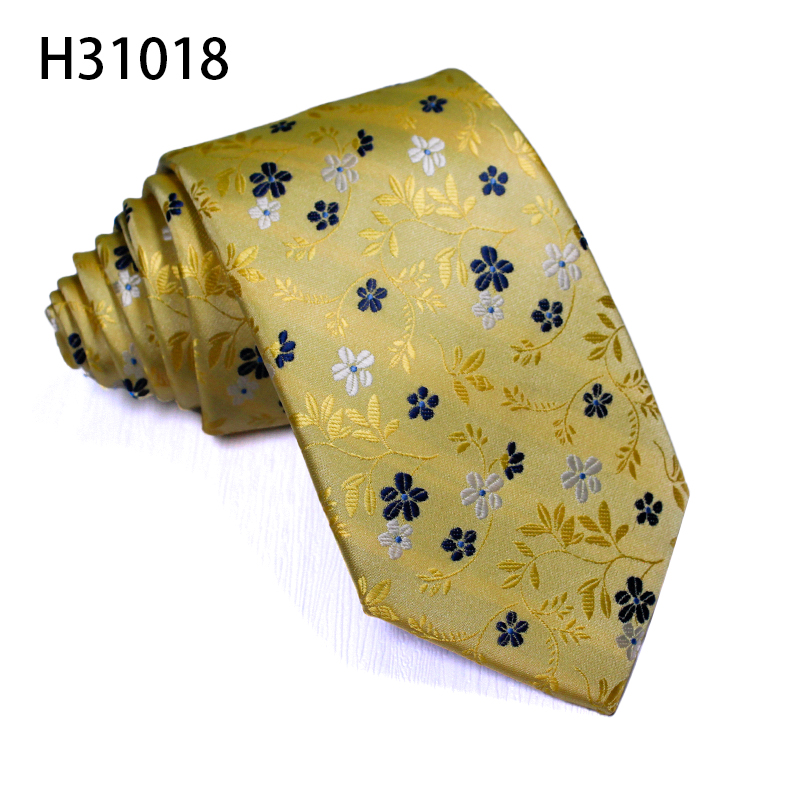 TONIVANI-30黄色领带 印花商务男士时尚领带 嵊州厂家批发手打领带