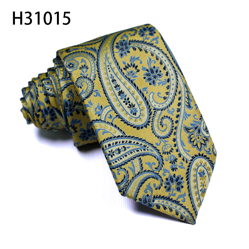 TONIVANI-30黄色领带 印花商务男士时尚领带 嵊州厂家批发手打领带