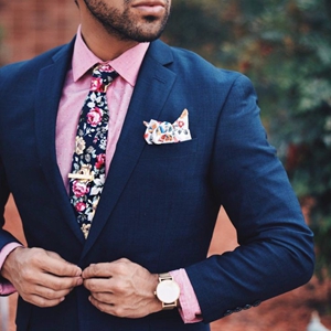 时尚花领带