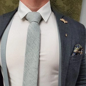 素色领带
